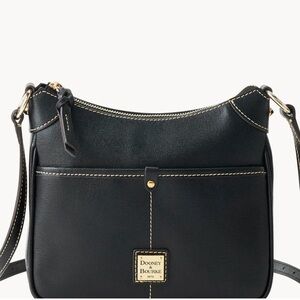 Dooney & Bourke Black Crossbody Bag with Gold Accents